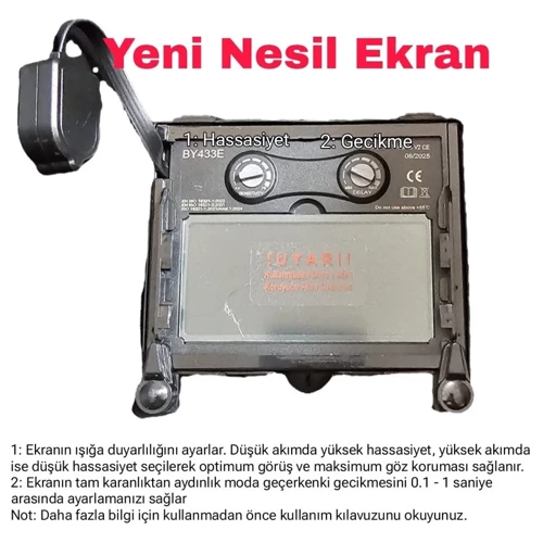 Junior Otomatik Kararan Kaynak Baş Maskesi İç Ekran ve Bilgileri